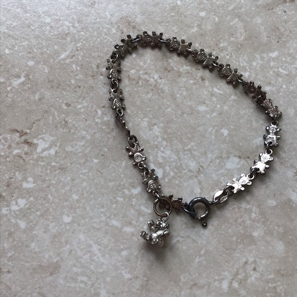 Girls Silver 925 Bear Design Link Bracelet - Picture 13 of 15
